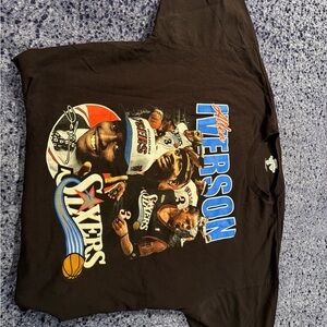 Black Allen Iverson Sixers Graphic T-Shirt